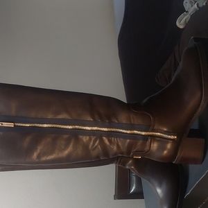 Tommy Hilfiger Boots, Dark Brown size 6.5 mid thigh